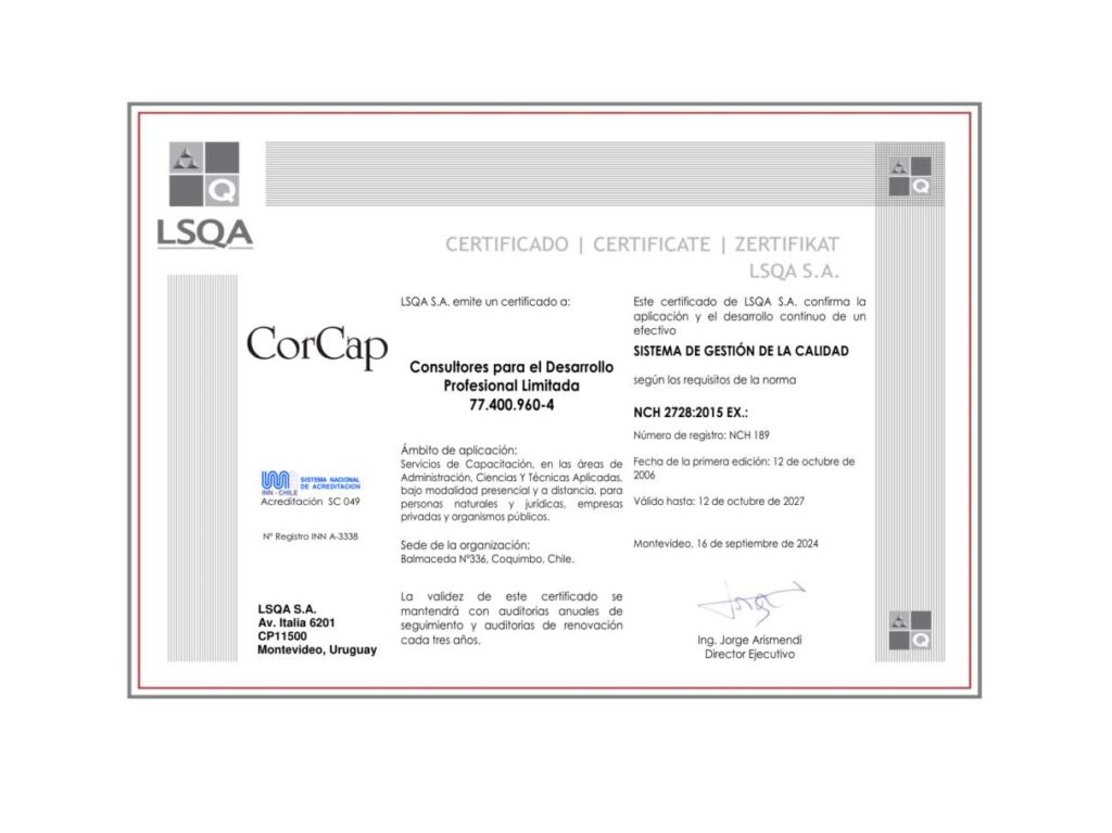 CORCAP LTDA. NCH2728