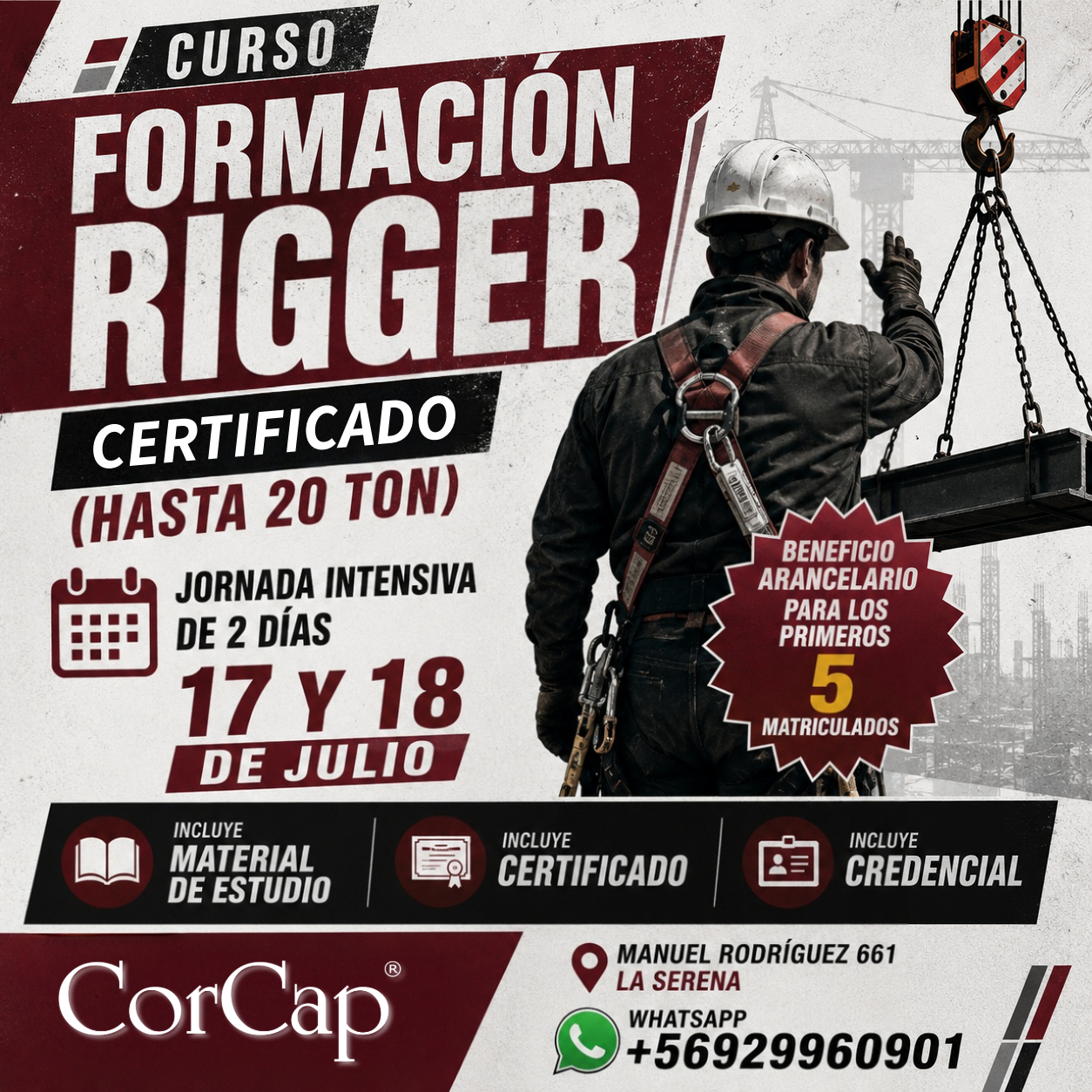 FORMACIÓN RIGGER HASTA 20 TON